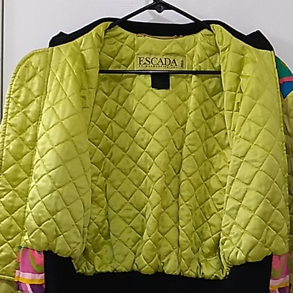 Vintage ESCADA Mod Abstract Bomber Jacket - Picture 8 of 13